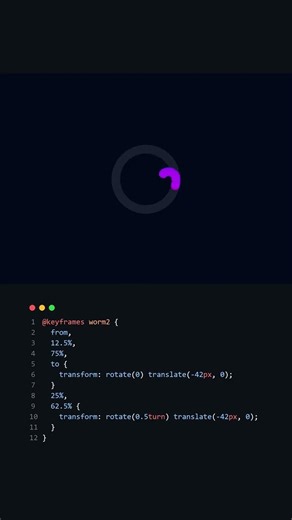 CSS loading animation you should try #css