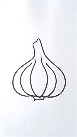 How to draw a garlic #drawing #garlic #creativeart