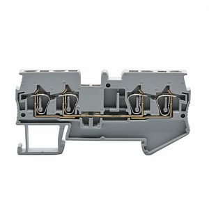 [Hot Item] St 2.5-Quattro Wholesale Spring Cage Clamp Connector DIN Rail Terminal Blocks