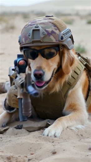 Epic AI Dogs March in Camo Gear & Guns! 🐶🔫#shorts #shortvideo