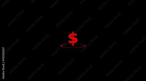 Dollar icon animation. Money cash, digital currency market, USDT, bank business.Money dollar sign icon desing animation.