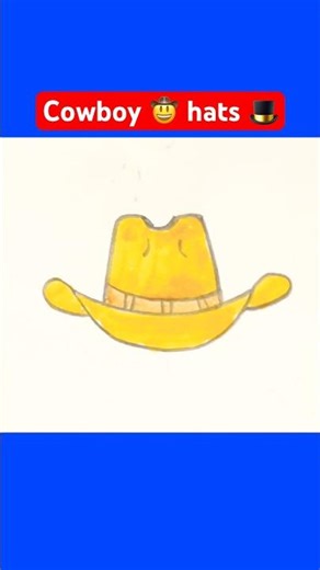 Cowboy 🤠 hats 🎩 drawing ll how to draw cowboy hats ll