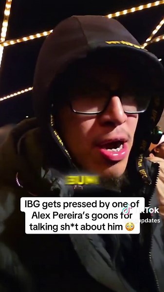 IBG gets pressed by Alex Pereira goon 😳 #alexpereira #ufc322 #foryou #ufc