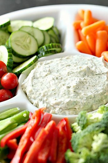 Vegetable Dill Dip Recipe - Six Sisters' Stuff