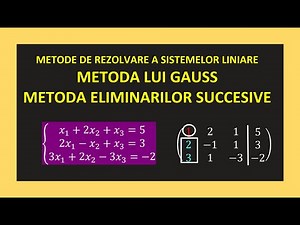 GAUSS'S METHOD OF SOLVING SYSTEMS OF LINEAR EQUATIONS GRADE 11 MATHEMATICS BAC ELIMINATION METHOD