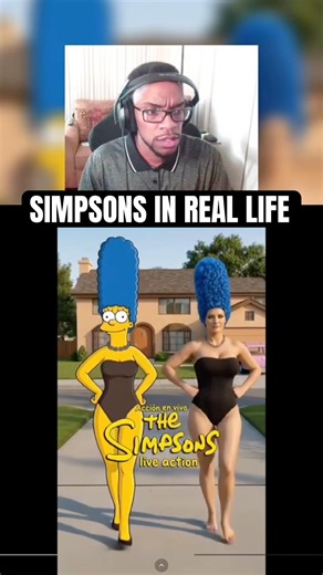 THE SIMPSONS BUT IN Real Life ..! 😨 #shorts #thesimpsons