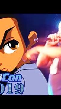 Asheru performs "The Boondocks" theme song at #Momocon2019 as Foxarocious screams along