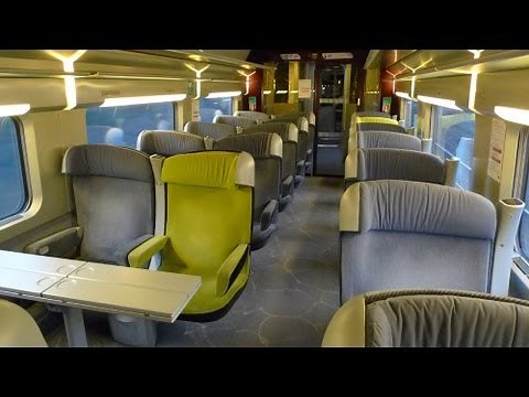 Inside a French TGV with Christian Lacroix interior...