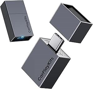 Wireless CarPlay Adapter for Apple, Plug and Play Low Latency Mini Wilreless Carplay Adapter for iPhone (CP3)