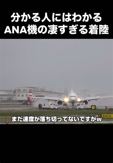 ANA機の着陸が凄すぎる！ #ANA #着陸 #ドリフト #飛行機 #aviation #B737 #pilot