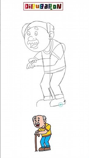 Dibujando un Abuelito paso a paso | Dibujos fáciles