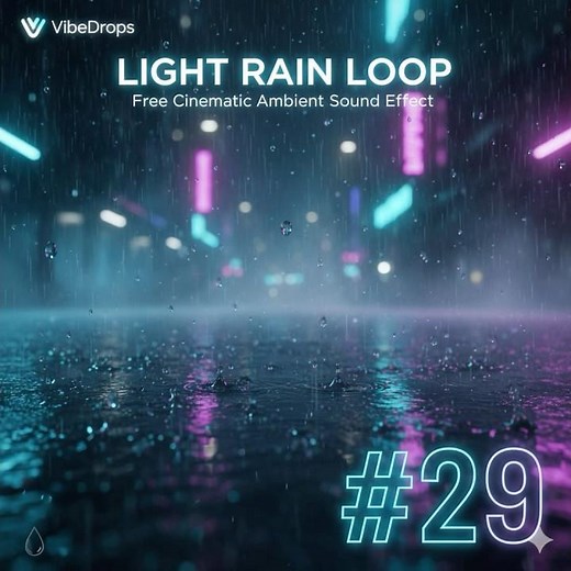🌧️ Light Rain Loop — Free Sound Effect | VibeDrops #29 #soundeffect