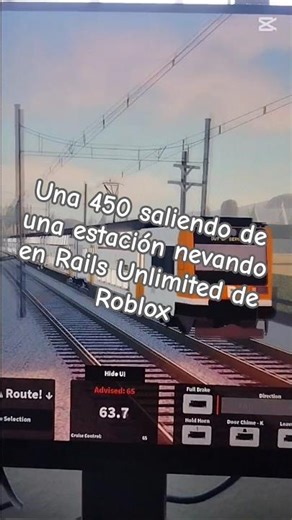 Una 450 efectuando salida con nevada en Roblox Rails Unlimited