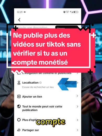Ne publie plus des vidéos sur tiktok sans vérifier si tu as un compte monétisé. #TikTokMonétisation #AstuceTikTok #GagnerSurTikTok #tiktoktips
