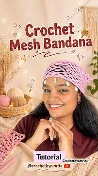 Crochet mesh bandana❤️ 🌹style this in 4 different ways..#crochetmeshbandana #crochetbandana