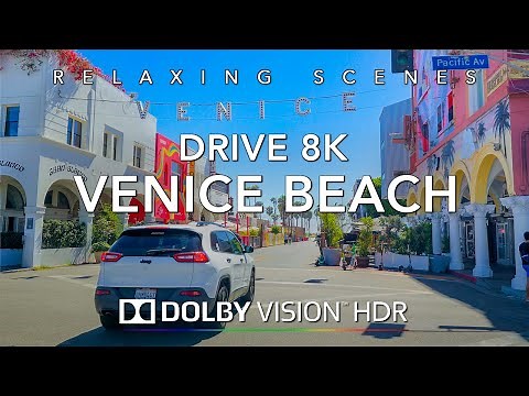 Los Angeles Downtown to Venice Beach California Scenic Driving Tour [8K HDR] 60fps