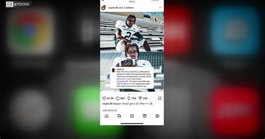 Rapper Toosii says he's received DI football offer from Sac State