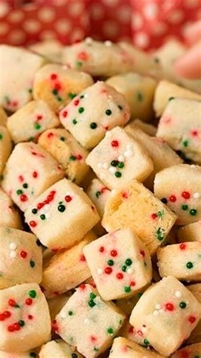 These are the Christmas Shortbread Bites from my Treat Buffet, Cookie Charcuterie post. They are super easy, super cute, and super tasty! Christmas Shortbread Bites Ingredients 1/2 cup softened butter 1/4 cup sugar 1/4 teaspoon almond extract #ChristmasShortbreadBites #HolidayBaking #ChristmasCookies #FestiveTreats #SweetTreats #BakingMagic #CookiesOfInstagram #YummyBites #FestiveBaking #ChristmasRecipes #HomemadeCookies #ShortbreadDelights #SeasonalSweets #HolidayTreats #BakedWithLove #Deliciou