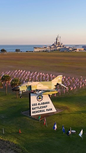 The USS Alabama Battleship Memorial Park popping yesterday around sunset 🙌 | J. Hartley Photo