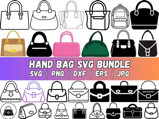 Handbag SVG Bundle: Purse Clipart, Cricut Cut Files (digital Download) - Etsy UK