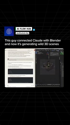AI is now starting to build 3D scenes from simple prompts 🤯 #ai #3d