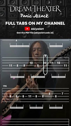 PANIC ATTACK / DREAM THEATER【BASS TAB】 #shorts #basstabs #dreamtheater