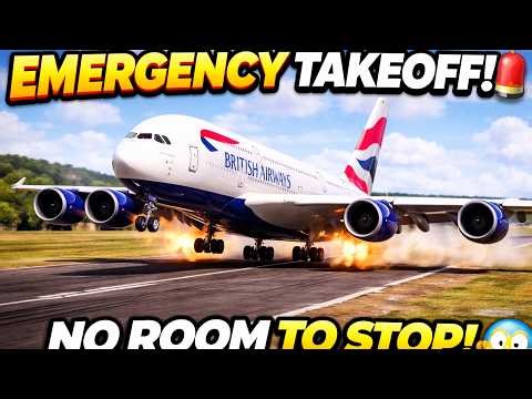 A380 Emergency Takeoff 😱 | No Room to Stop! Extreme Short Runway Departure