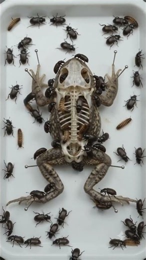 100,000 Beetles Clean a Lizard in Time-Lapse 🦎