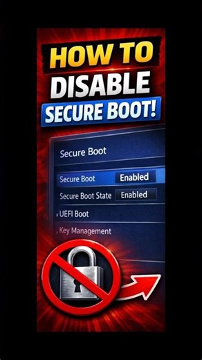 How to disable secure boot on Bios #computer #howto #secureboot