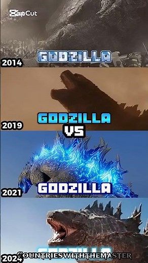 Godzilla 2014 vs Godzilla 2019 vs Godzilla 2021 vs Godzilla pre evolved 2024 #godzilla #edit #shorts