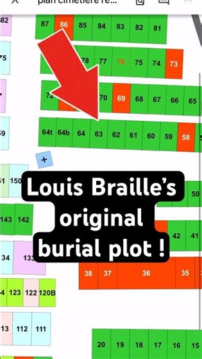 Cemetery map (where Louis Braille is buried)