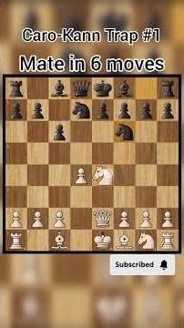 Deadly Caro-Kann Trap #1😱 Mate in 6 #chess #openingtraps #chessshorts #checkmate