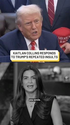 CNN's Kaitlan Collins claps back at Trump for repeatedly saying she never smiles #shorts