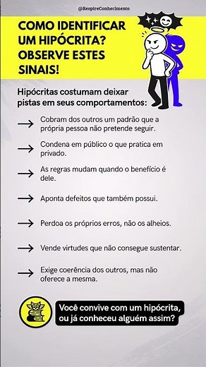 como identificar um hipócrita Observe estes sinais!