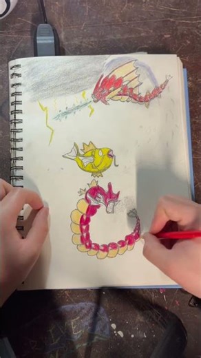 Pt.1 Rate my Gyarados drawing! #pokemon #gyarados #art #rock