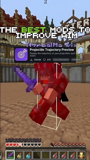 The BEST mods to improve aim #minecraft #minecraftshorts #minecraftedit #mods #gaming #minecraftpvp