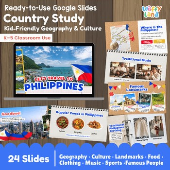 Philippines Country Study Google Slides | SE Asia Geography Culture History