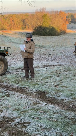 Thanks to Scott Johnson Danica won two horseback trials earlier this year to qualify for the American Brittany Club National Open Gun Dog Championship. There is a lot of tradition and formality in this National event. They are announcing the brace. This is sooo cool! | Rebelflame Brittanys