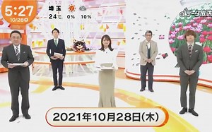 フジテレビ  めざましテレビ 2021年10月28日
