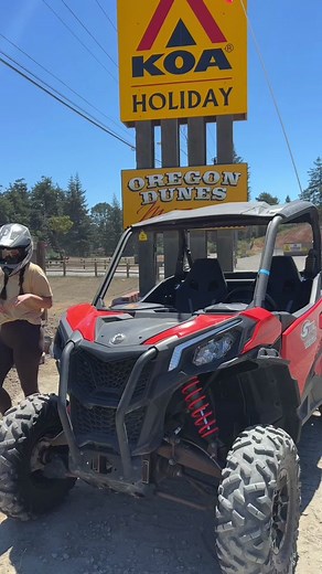 Have you heard of this off-road friendly campground? 🏜️⛺️ We didn’t until now, and had a great time!! 🚐 The Oregon Dunes KOA Holiday is a family-friendly campground with so many unique ways to stay, fun onsite amenities, and amazing nearby attractions. Highly recommend this campground if you want to have an adventure! @Kampgrounds of America #KOAPartner #KOA #KOAcamping #campgroundtour #offroad #camping #rvlife #toyhauler #campground #westcoast #oregon #oregondunes #or #toyhaulerlife #sidebysi