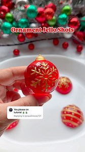Ornament Jello Shots are must for your next Holiday Party! 🎄🍹Follow the recipe down below to make these fun & festive jello shots! Ornament Jello Shots Recipe 🎄3 oz box of Strawberry @jello 🎄2 envelopes of unflavored gelatin (each envelope is 0.25oz) 🎄1 cup boiling water 🎄1 cup spirits @smirnoff Limited Edition Red, White, & Merry) 🎄Ornament Mold from @tjmaxx or similar one 🔗in my bio 🎄Edible gold luster dust or edible glitter 🔗in my bio Directions: 🎄Add jello and unflavored gelatin t