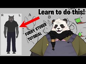How to DRAW a FURRY VTUBER - Tutorial + Free Guide Base
