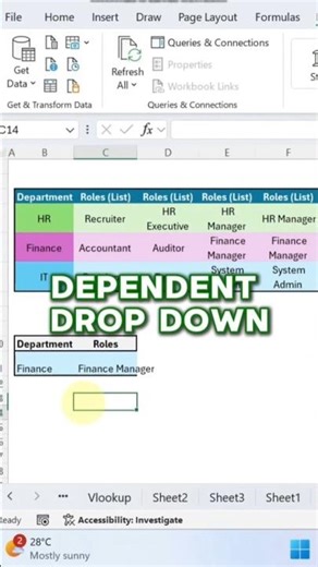 How to Create Dependent Dropdowns in Excel 🤯 #shorts #excel