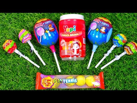 Lollipops Unpacking ASMR 🍭 Learn Colors with Chupa Chups Surprise and Sweets | Lot's of Candies