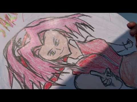 ASMR drawing SAKURA HARUNO 🌸