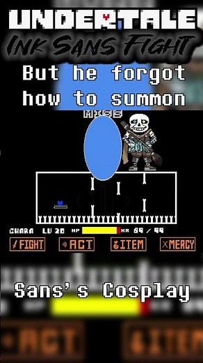 Sans The Cosplayer with Ink SansB! #undertale #undertalefangame #sans