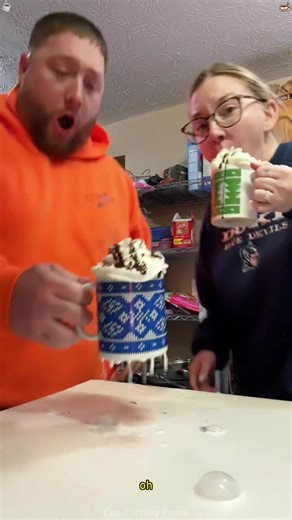 Cup-flipping prank#prank#fyp#couple#family #usa🇺🇸