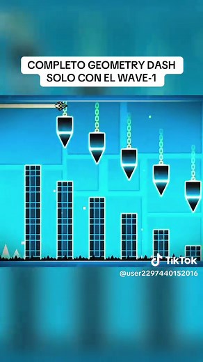 Completo Geometry Dash solo con el Wave - logro full