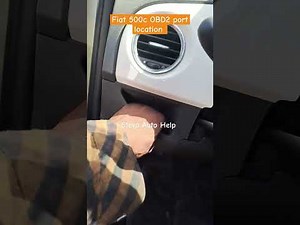 Where is the OBD2 port of the Fiat 500C located?