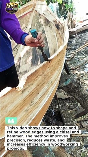 Chisel & Hammer Wood Shaping | Clean Edges with Simple Technique